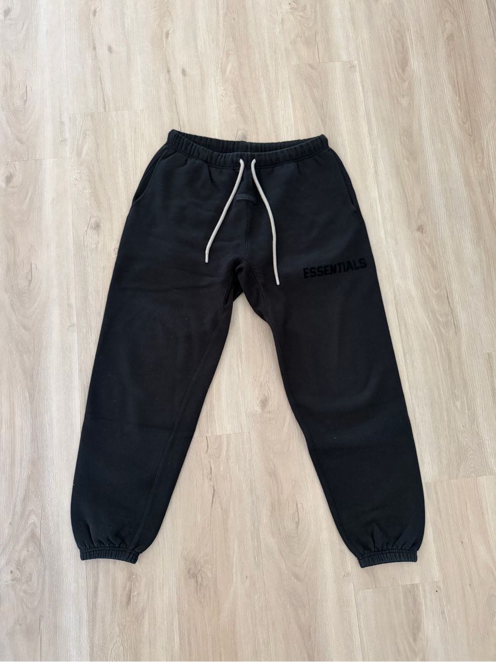Fear of God Essentials Black Fleece Sweatpants, Size Small (Fits Medium)